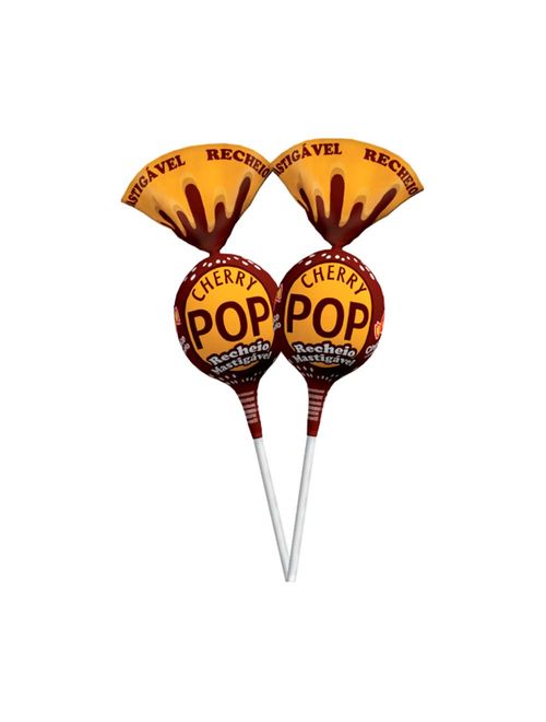 Pirulito Cherry Pop Chocolate com Caramelo Recheado c/50 - Sams