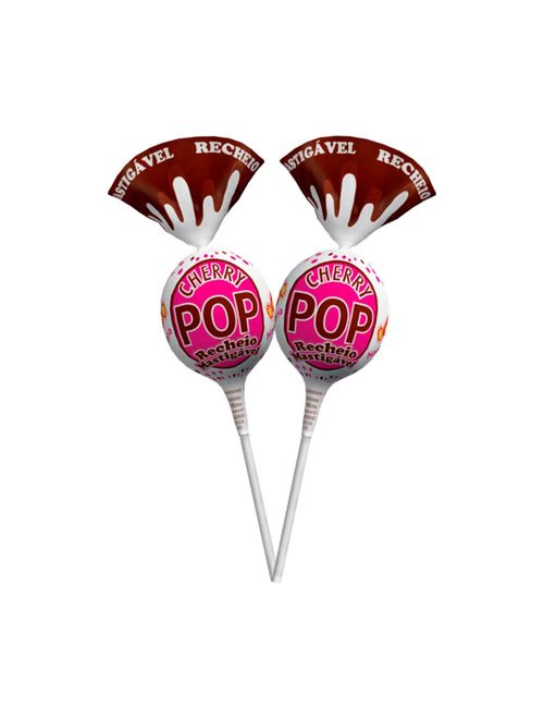 Pirulito Cherry Pop Napolitano Recheado c/50 - Sams
