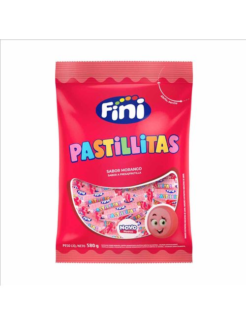 Pastilhas Pastillitas Morango 580g - Fini