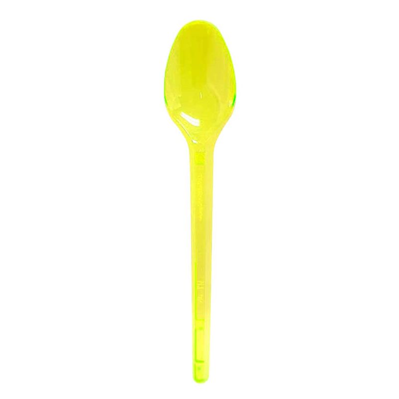 Colher-Plastica-Sobremesa-Neon-Amarelo-c-50---Bello