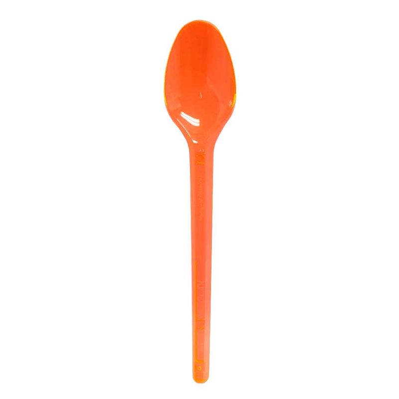 Colher-Plastica-Sobremesa-Neon-Laranja-c-50---Bello