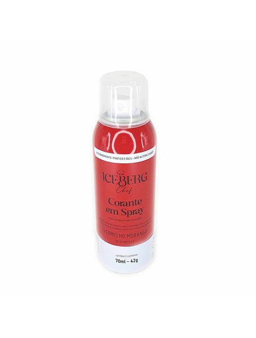 Corante em Spray Vermelho Morango 70ml - Iceberg Chef