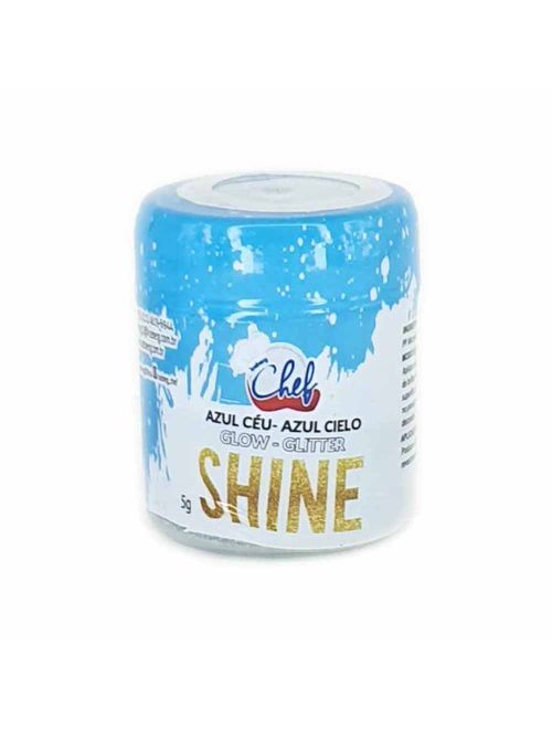 Glitter Glow Shine Azul Céu 5g - Iceberg Chef