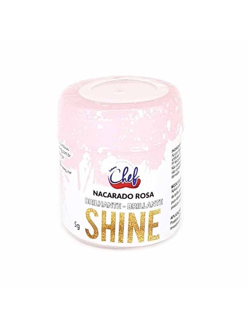 Pó Brilhante Alimentício Shine Rosa Nacarado 5g - Iceberg Chef