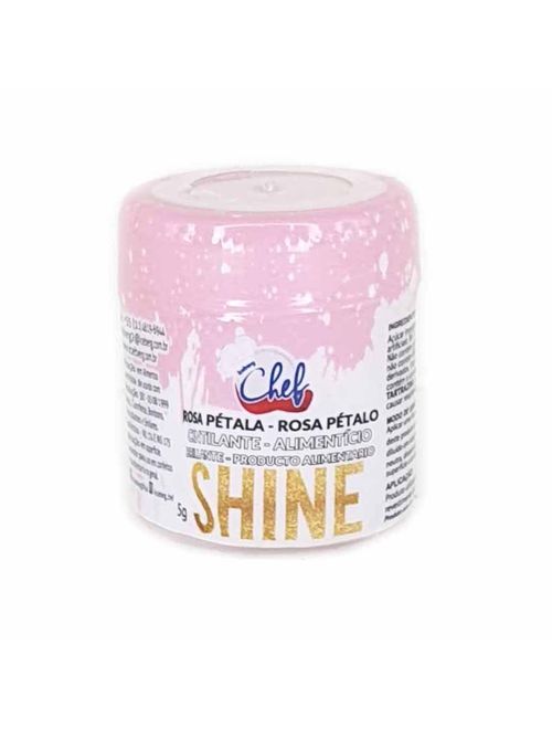 Pó Cintilante Alimentício Shine Rosa Pétala 5g - Iceberg Chef