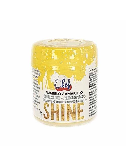 Pó Cintilante Alimentício Shine Amarelo 5g - Iceberg Chef