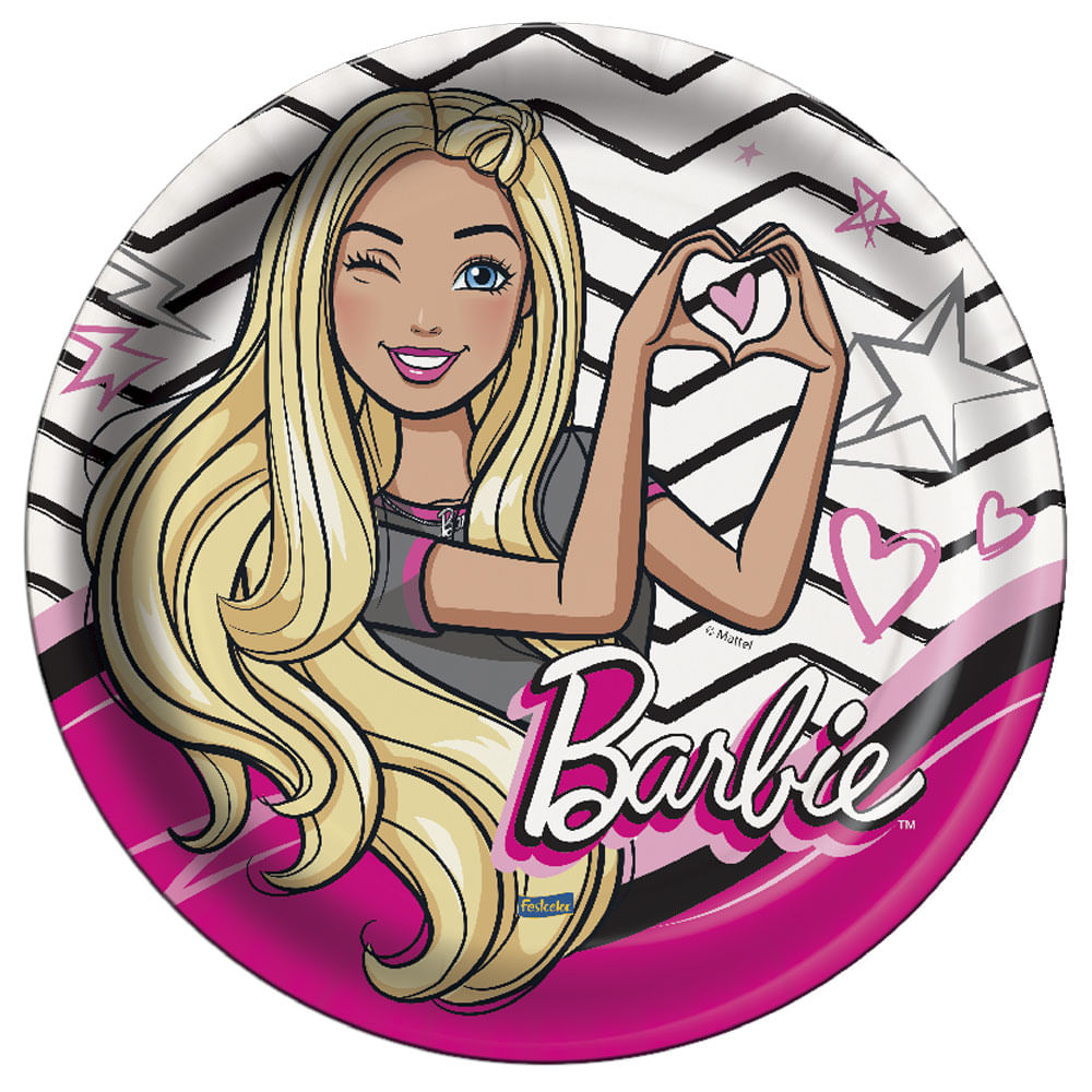 Encontraproduto.com.br - Barbie Prato Redondo c/8 - Festcolor