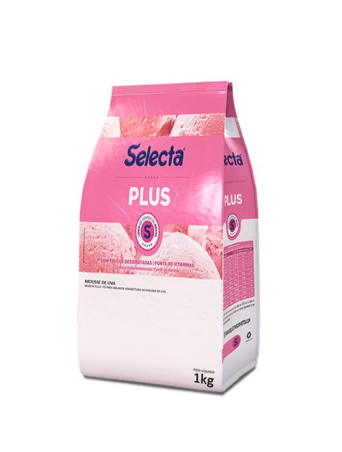 Plus Pó p/ Gelados Sabor Mousse de Uva 1kg- Selecta
