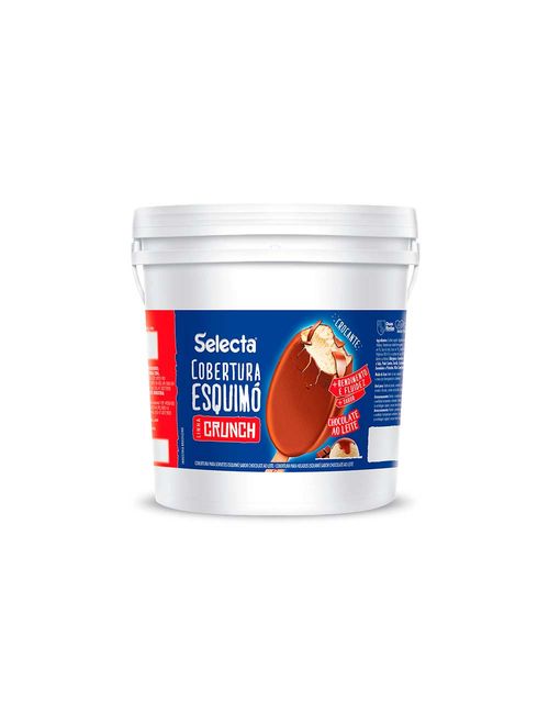 Cobertura Crunch Esquimó p/ Gelados Sabor Chocolate ao Leite 12kg - Selecta