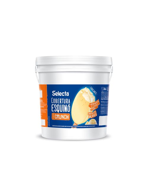 Cobertura Crunch Esquimó p/ Gelados Sabor Chocolate Branco 4kg - Selecta