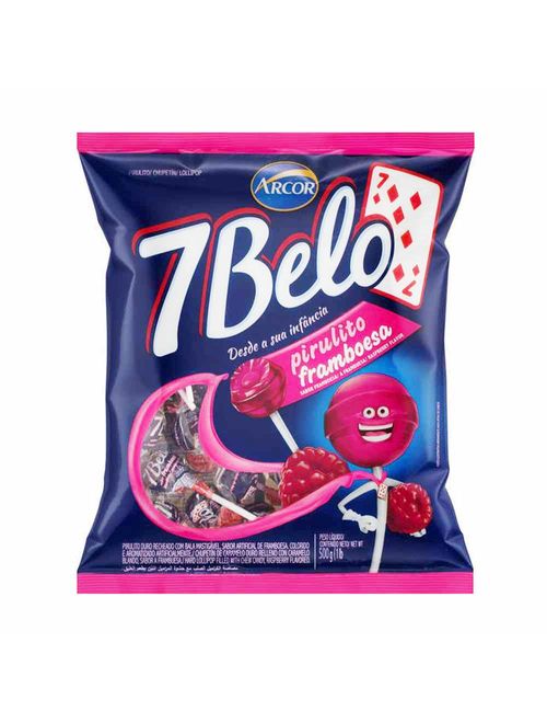 Pirulito Framboesa 7 Belo 500g - Arcor