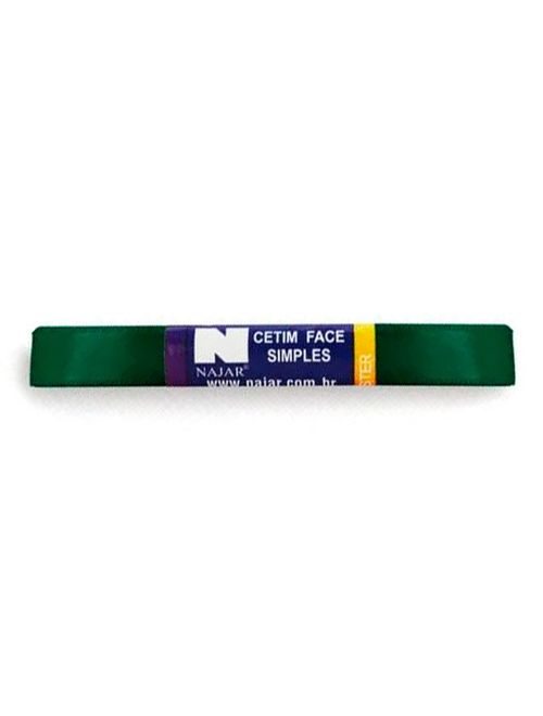 Fita de Cetim Simples No3 Cor Verde Amazonas c/10m - Najar