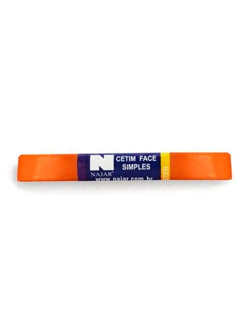 Fita de Cetim Simples No3 Cor Laranja Cerâmica c/10m - Najar