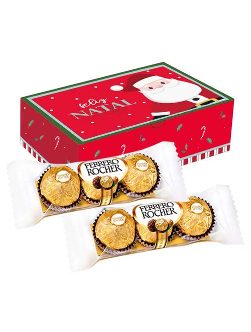 Kit Presente Feliz Natal - Caixinha + Ferrero