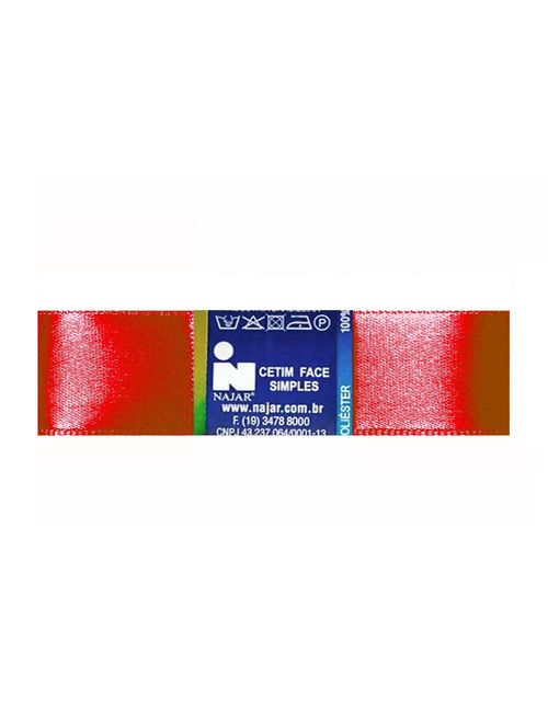 Fita de Cetim Simples No5 Cor Vermelho c/10m - Najar