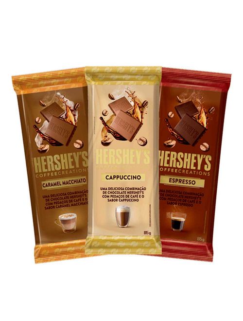 Kit 3 Tabletes Coffee Creations 85g - Macchiato, Cappuccino e Espresso