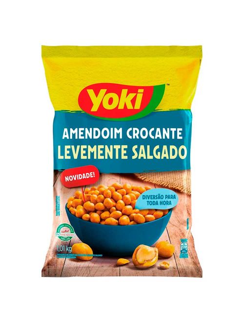 Amendoim Crocante Levemente Salgado 1,01kg - Yoki