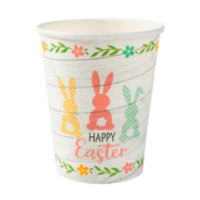 Copo-Papel-Coelhinhos-270ml-c-10---Silver-Festas