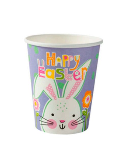 Copo Papel Coelho Branco 270ml c/10 - Silver Festas