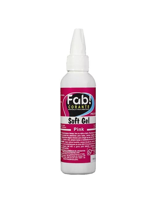 Corante Soft Gel Pink 25g - Fab