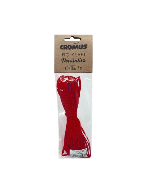Fio de Papel Decorativo Vermelho 7m -  Cromus