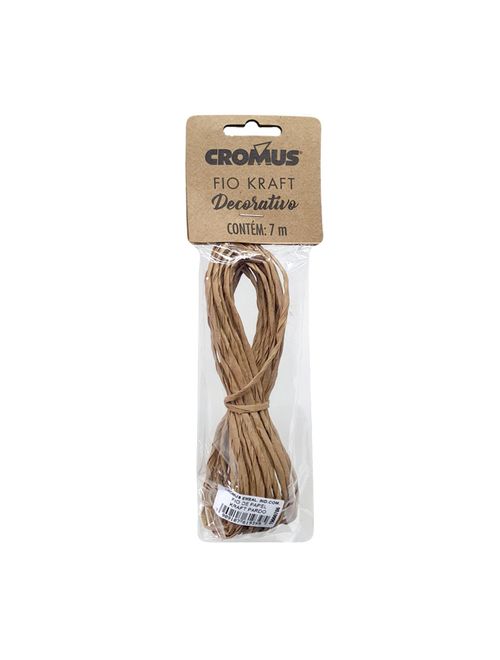 Fio de Papel Decorativo Kraft Pardo 7m -  Cromus