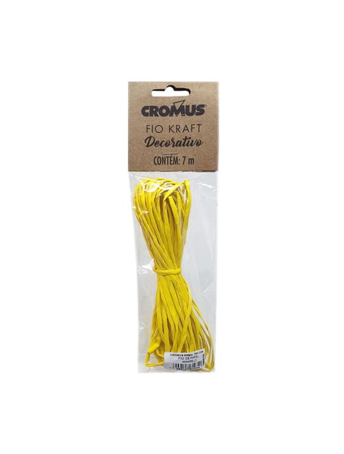 Fio de Papel Decorativo Amarelo 7m -  Cromus