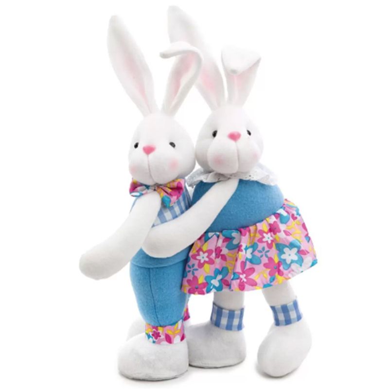 Casal-de-Coelhos-Abracados-Azul-e-Rosa-35cm-Un---Cromus