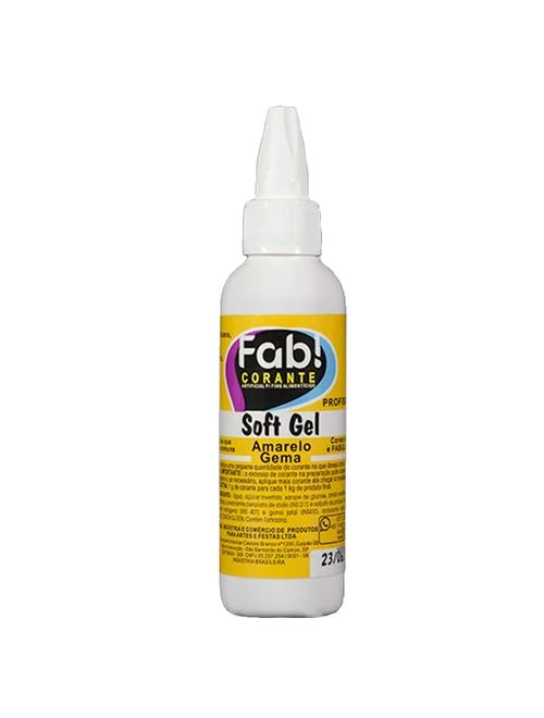 Corante Soft Gel Amarelo Gema 25g - Fab