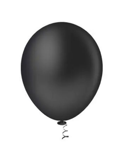 Balão Liso Preto Tamanho 5 c/50 - Pic Pic