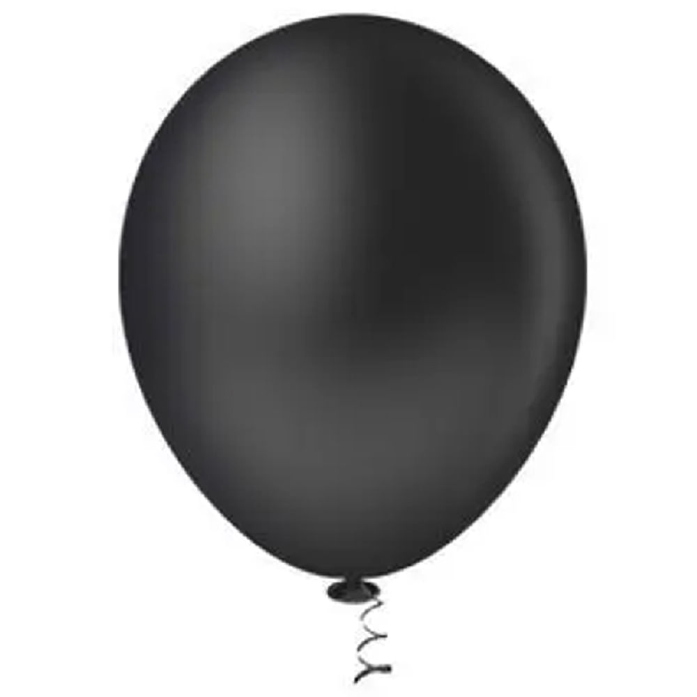 Encontraproduto.com.br - Balão Liso Preto Tamanho 5 c/50 - Pic Pic