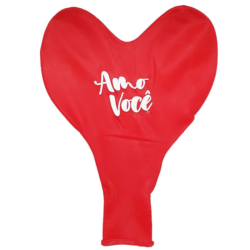 Balao-Coracao-Vermelho-Amo-Voce-Tamanho-20---Pic-Pic