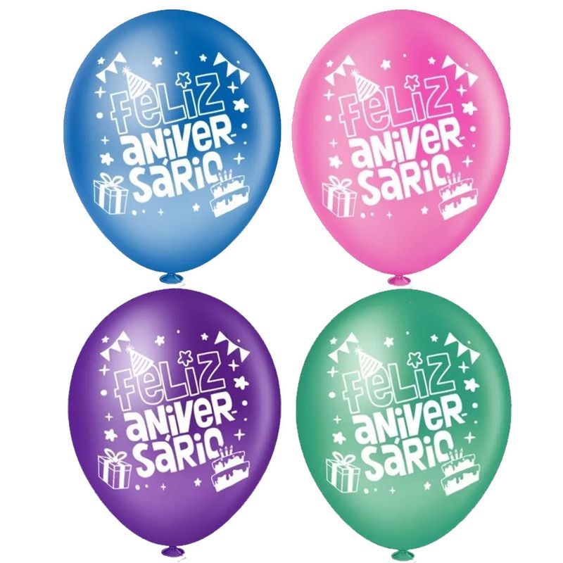 Balao-Feliz-Aniversario-Sortido-Tamanho-10-c-25---Pic-Pic