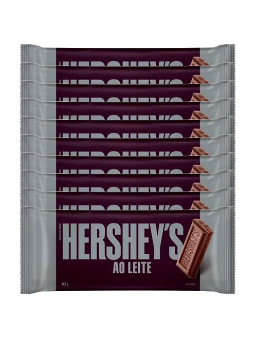 Kit 10 Tabletes Ao Leite 82g - Hersheys