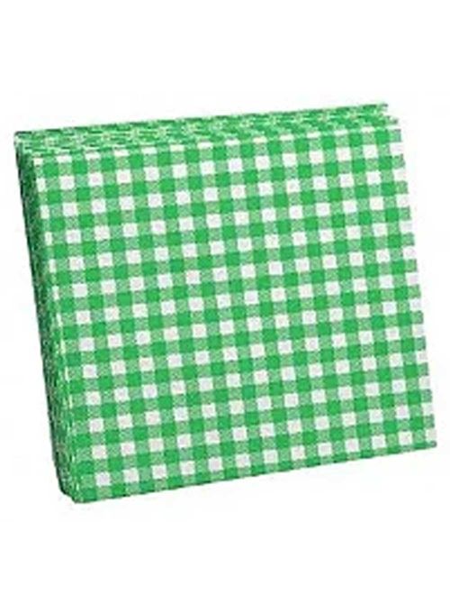 Guardanapo Xadrez Verde/Branco 25x25cm c/20 - Silver Festas