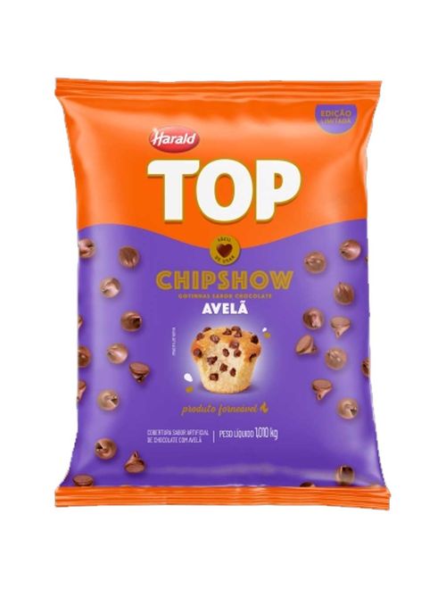 Gotas de Chocolate Forneáveis Avelã Top Chipshow 1,01kg - Harald