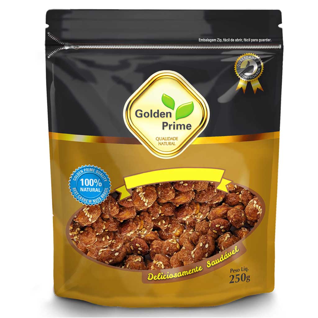 Amendoim Caramelizado com Gergelim 250g - Golden Prime