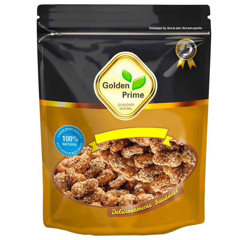Castanha-de-Caju-Caramelizada-com-Gergelim-150g---Golden-Prime