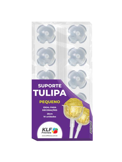Suporte Tulipa Pequeno Cristal c/10 - KLF Festas