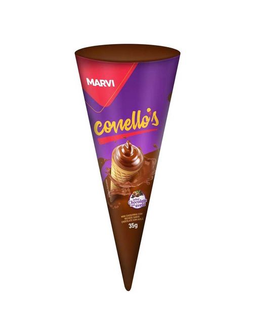 Caixa Casquinha Recheada Conellos Avelã 280g - Marvi