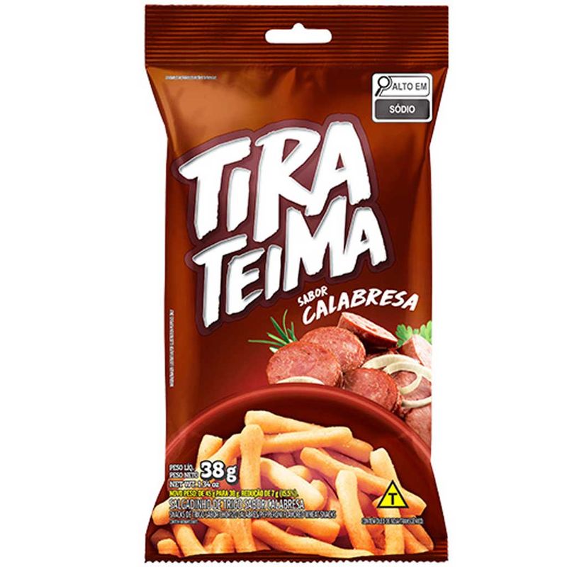 Salgadinho Tira Teima Sabor Calabresa 38g - Lobits - Doce Malu