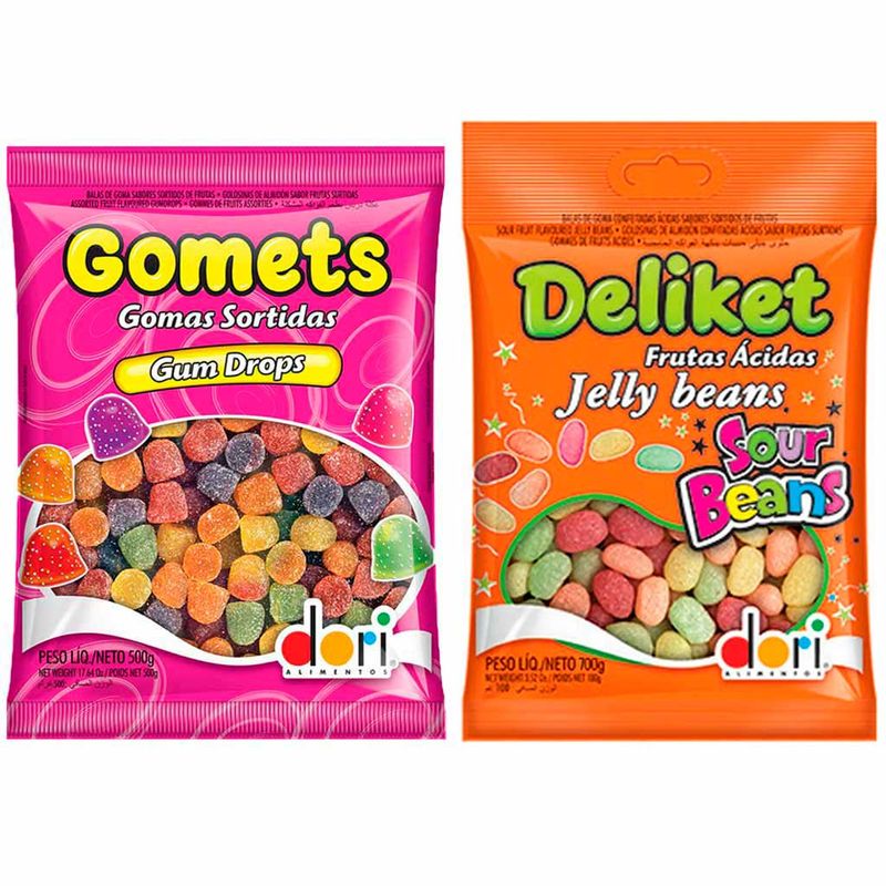 Kit-com-2-pacotes-da-Bala-Gomets-e-Deliket-Jelly-Beans-Acidas---Dori