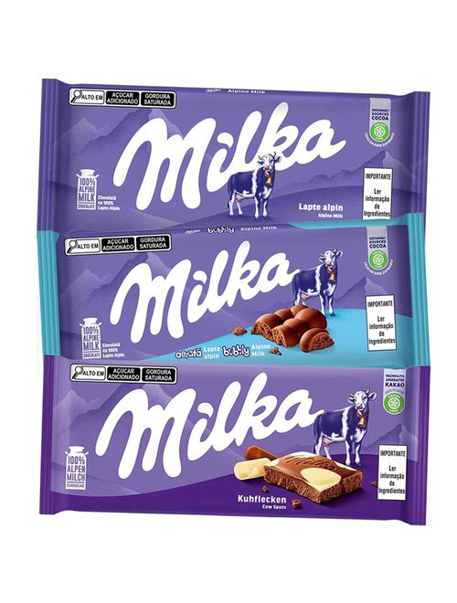 Kit 3 Tabletes Milka Sabores Tradicionais - Milka