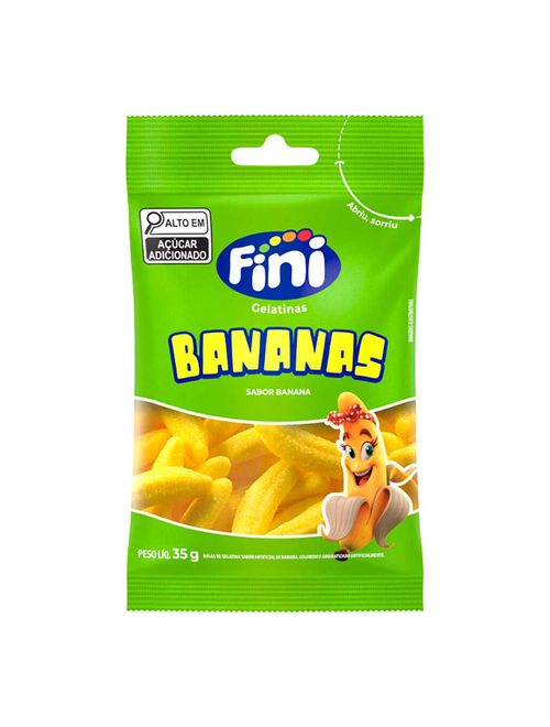 Bala de Gelatina Bananas 350g - Fini