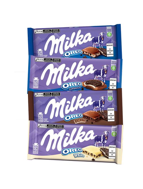 Kit 4 Tabletes Milka Sabores de Oreo - Milka