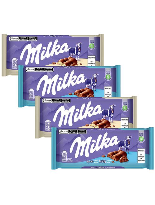 Kit 4 Tabletes Milka Bubblys - Milka