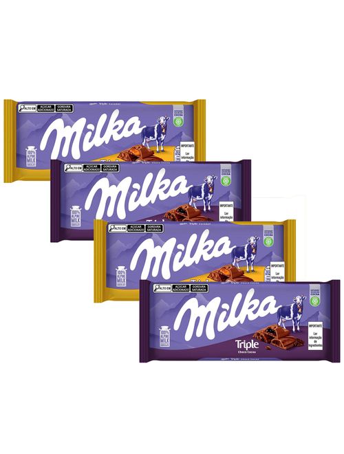 Kit 4 Tabletes Milka Triplo - Milka