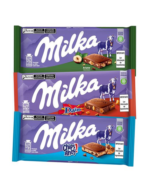 Kit 3 Tabletes Milka Crocantes - Milka