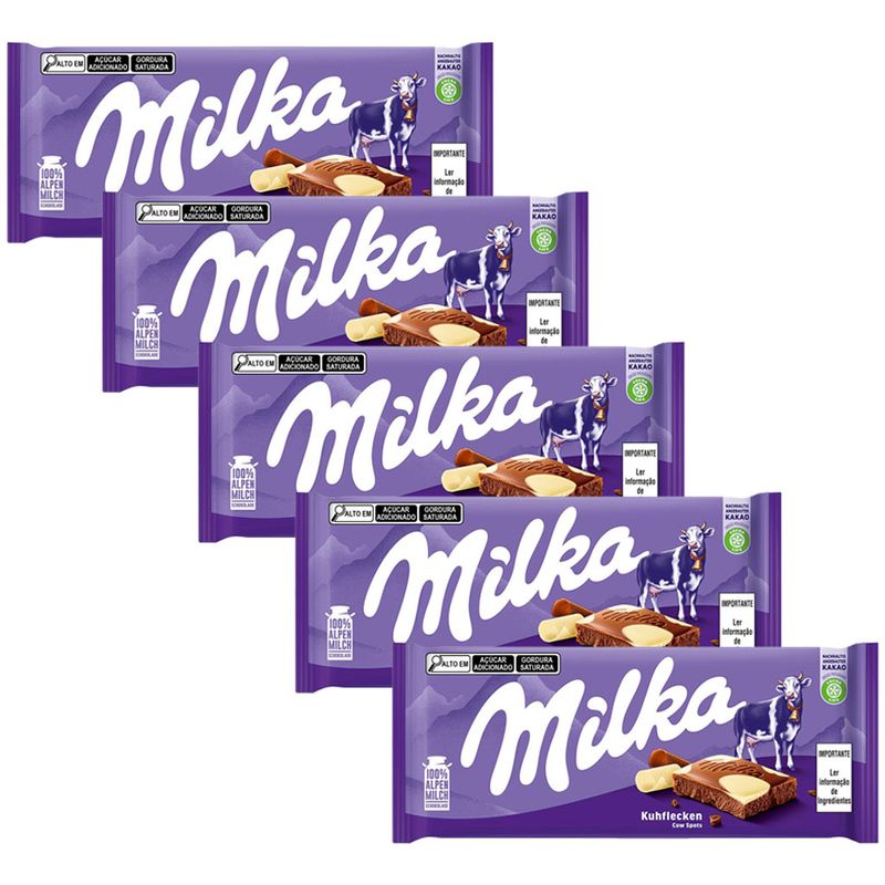 Kit-5-Tabletes-de-Chocolate-Cow-Spots-100g---Milka