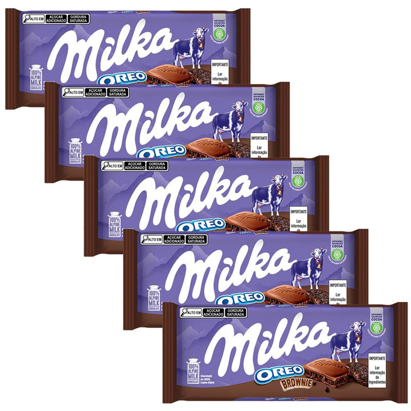 Kit-5-Tabletes-de-Chocolate-Oreo-Brownie-100g---Milka